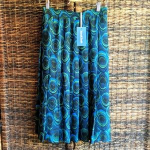 MODCLOTH Pleated Peacock Midi Skirt